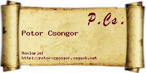 Potor Csongor névjegykártya