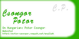 csongor potor business card